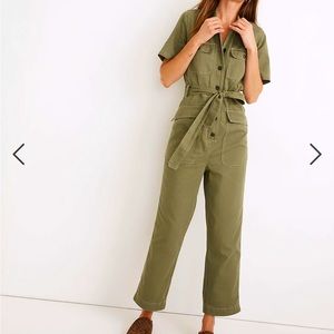 Madewell Tie-Waist Military Jumpsuit
